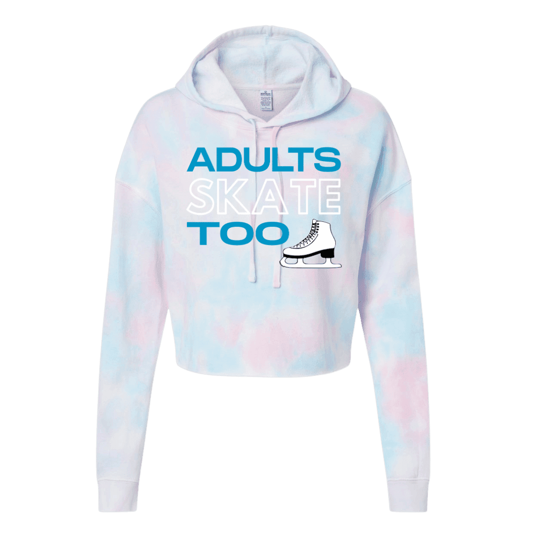 Adults Skate Too OG Cotton Candy Hooded Crop - Adults Skate Too LLC