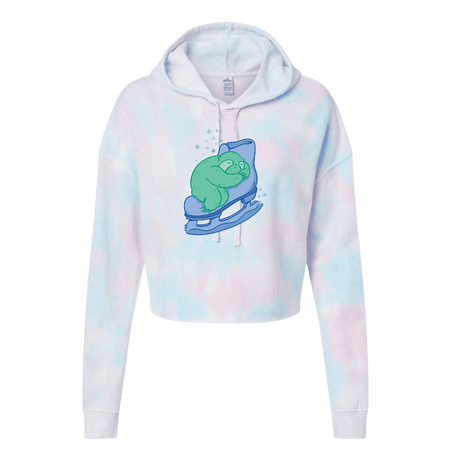 Skating Sloth Cotton Candy Hooded Crop - Adults Skate Too LLC