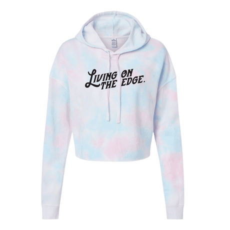 Living On The Edge Cotton Candy Hooded Crop - Adults Skate Too LLC