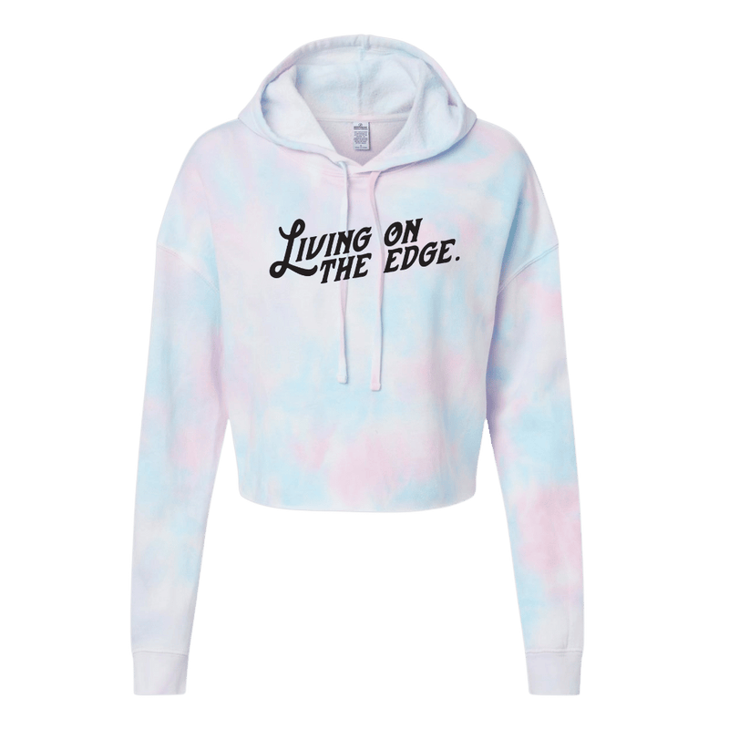 Living On The Edge Cotton Candy Hooded Crop