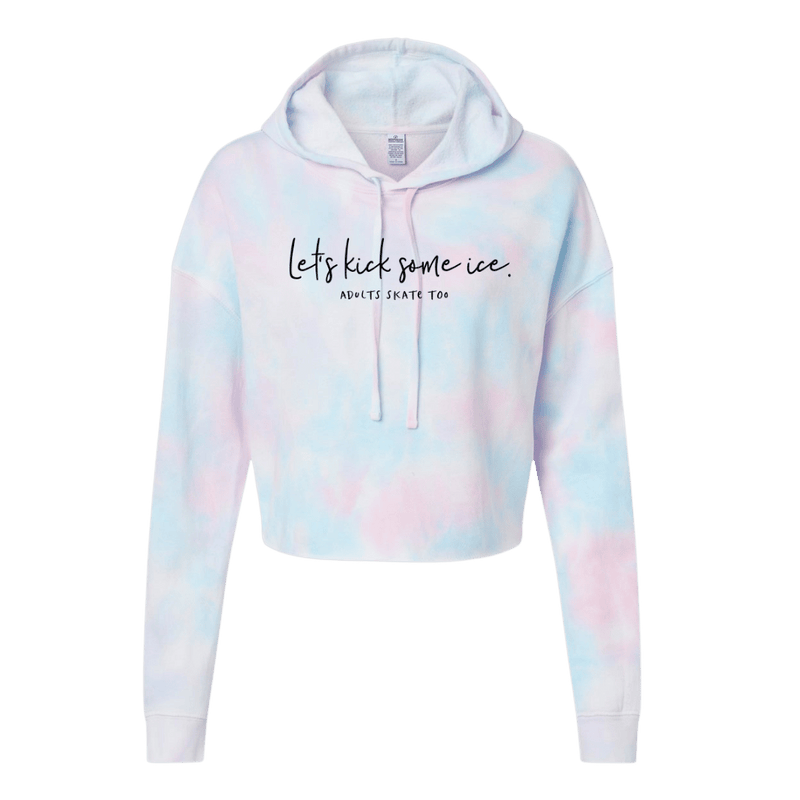 Let's Kick Some Ice Cotton Candy Hooded Crop