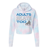 Adults Skate Too Glitter Cotton Candy Hooded Crop