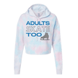 Adults Skate Too Glitter Cotton Candy Hooded Crop - Adults Skate Too LLC