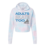 Adults Skate Too Glitter Cotton Candy Hooded Crop - Adults Skate Too LLC