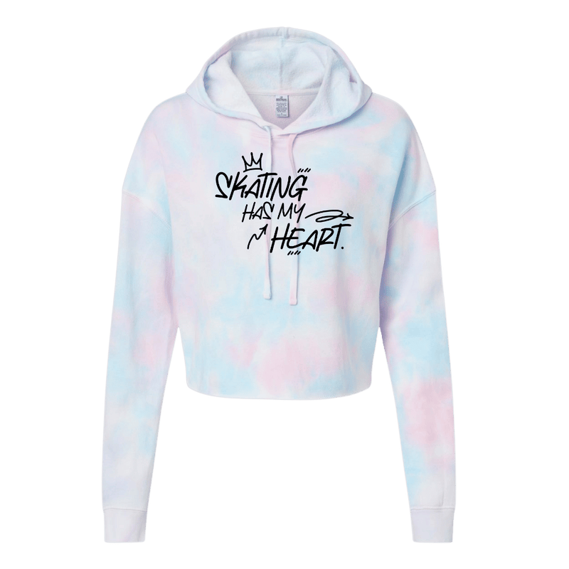 Skating Has My Heart Cotton Candy Hooded Crop