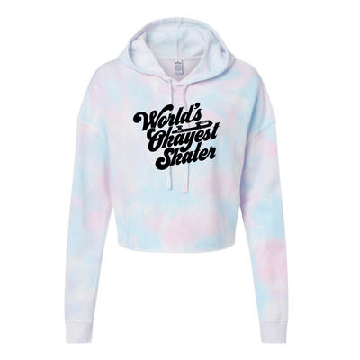 World's Okayest Skater Cotton Candy Hooded Crop