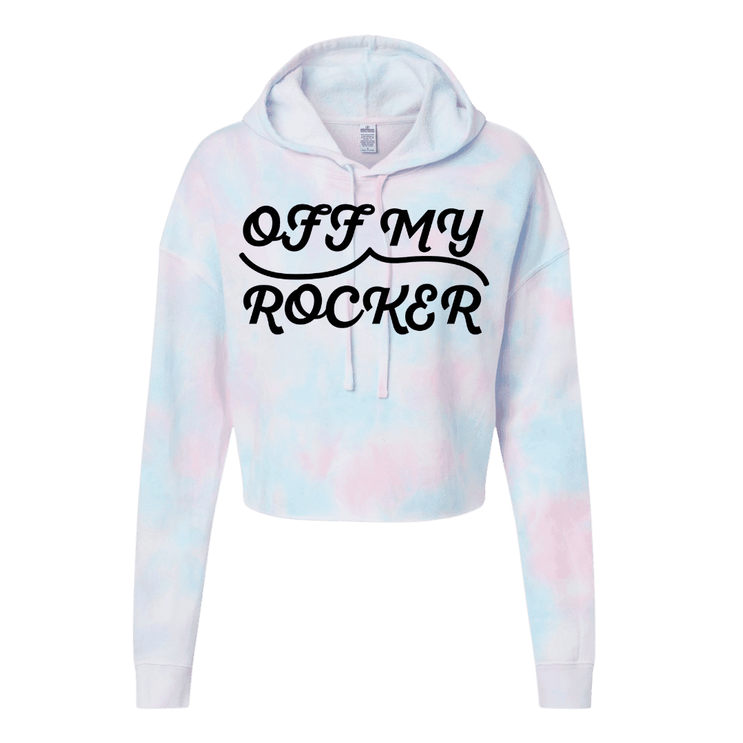 Off My Rocker Hooded Crop - Adults Skate Too LLC