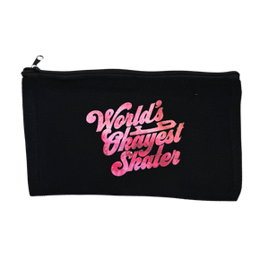 World's Okayest Skater Zip Pouch - Space Glow in the Dark - Adults Skate Too LLC