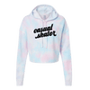 Casual Skater Cotton Candy Hooded Crop