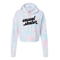Casual Skater Cotton Candy Hooded Crop