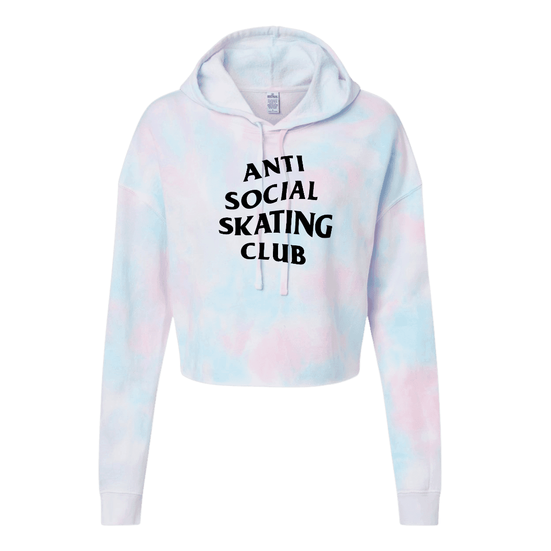 Anti Social Skating Club Cotton Candy Hooded Crop - Adults Skate Too LLC