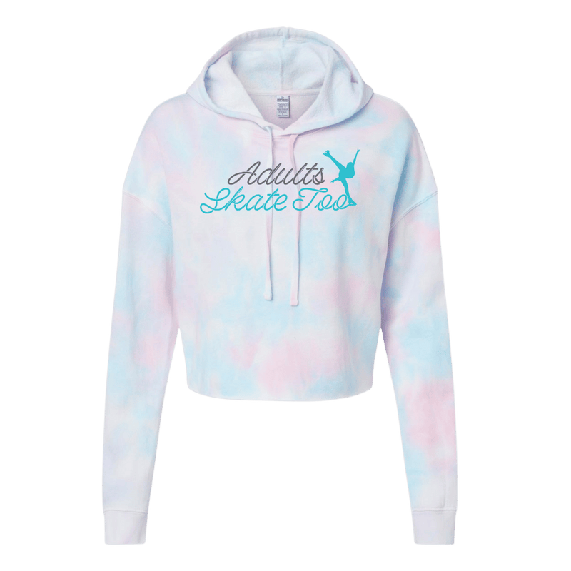 Cursive Cotton Candy Hooded Crop