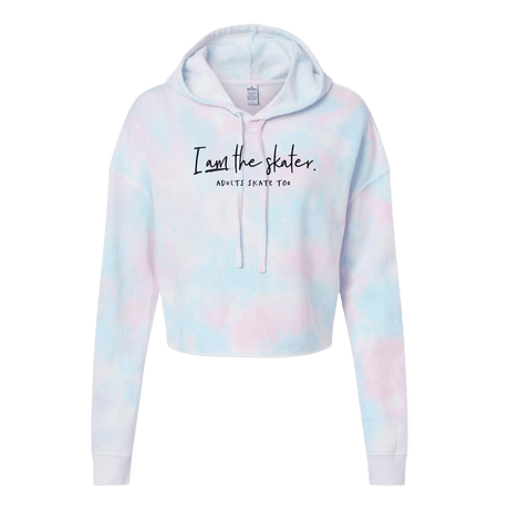 I Am The Skater Cotton Candy Hooded Crop - Adults Skate Too LLC