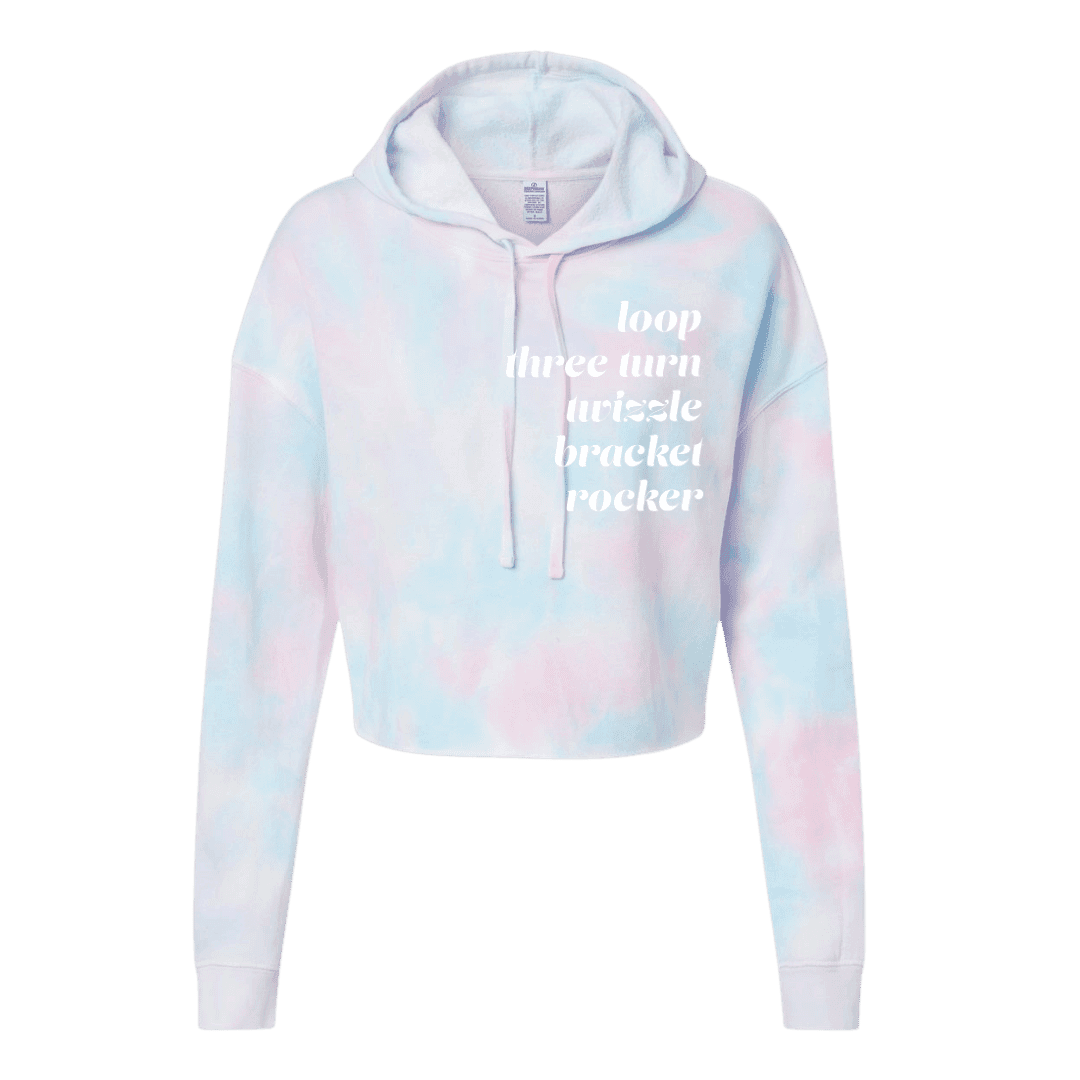 Moves Cotton Candy Hooded Crop - Adults Skate Too LLC