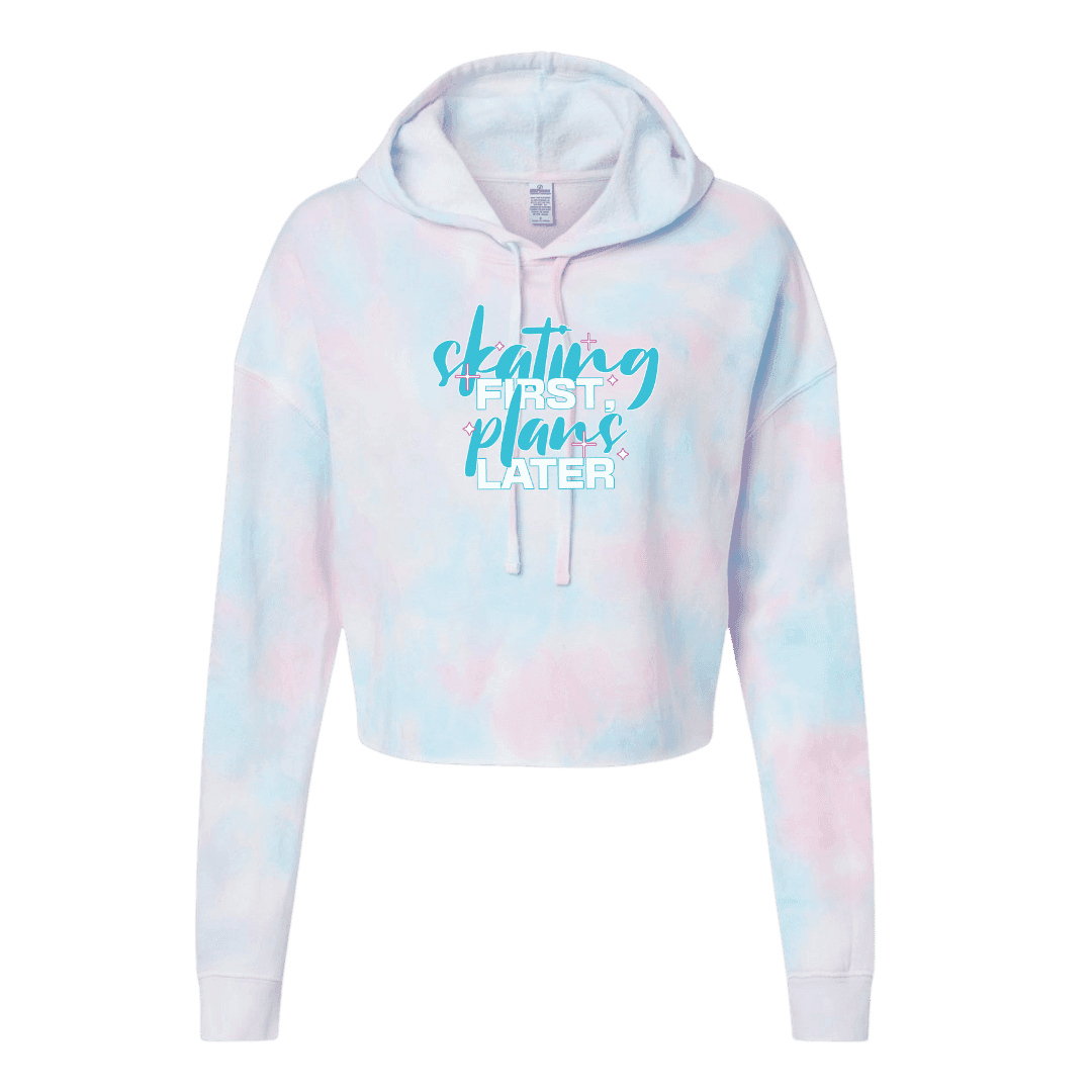 Skating First Cotton Candy Hooded Crop - Adults Skate Too LLC