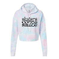 Skaters Gonna Skate Cotton Candy Hooded Crop
