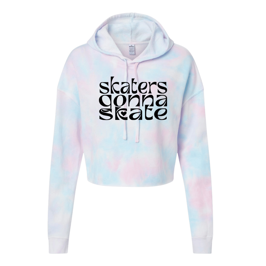 Skaters Gonna Skate Cotton Candy Hooded Crop