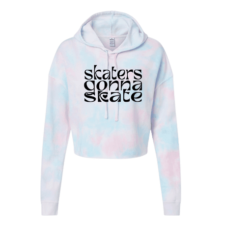 Skaters Gonna Skate Cotton Candy Hooded Crop - Adults Skate Too LLC