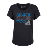 [VAULT] Adults Skate Too Women's Tees (Multiple Designs/Styles) - 2XL 3XL - Adults Skate Too LLC
