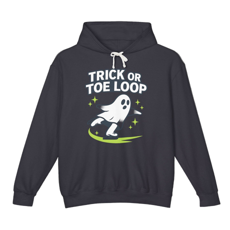 Ghost character with 'Trick or Toe Loop' text on a white background