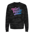 World's Okayest Skater Camo Sweatshirt - Adults Skate Too LLC