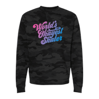 World's Okayest Skater Camo Sweatshirt
