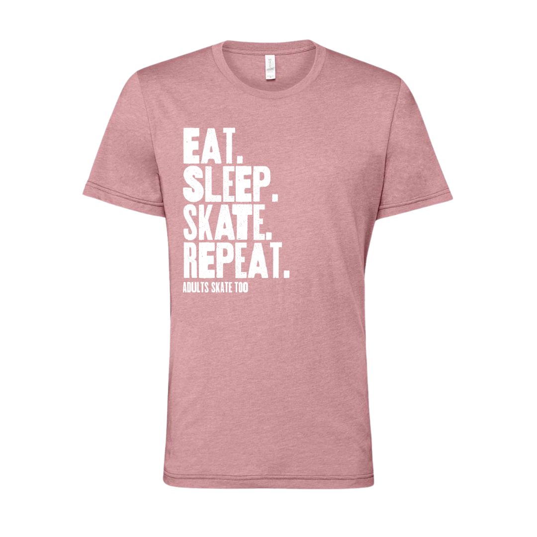 Eat Sleep Skate Repeat T-Shirt - Adults Skate Too LLC