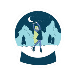 Winter Wonderland – Vinyl Snow Globe Sticker - Adults Skate Too LLC
