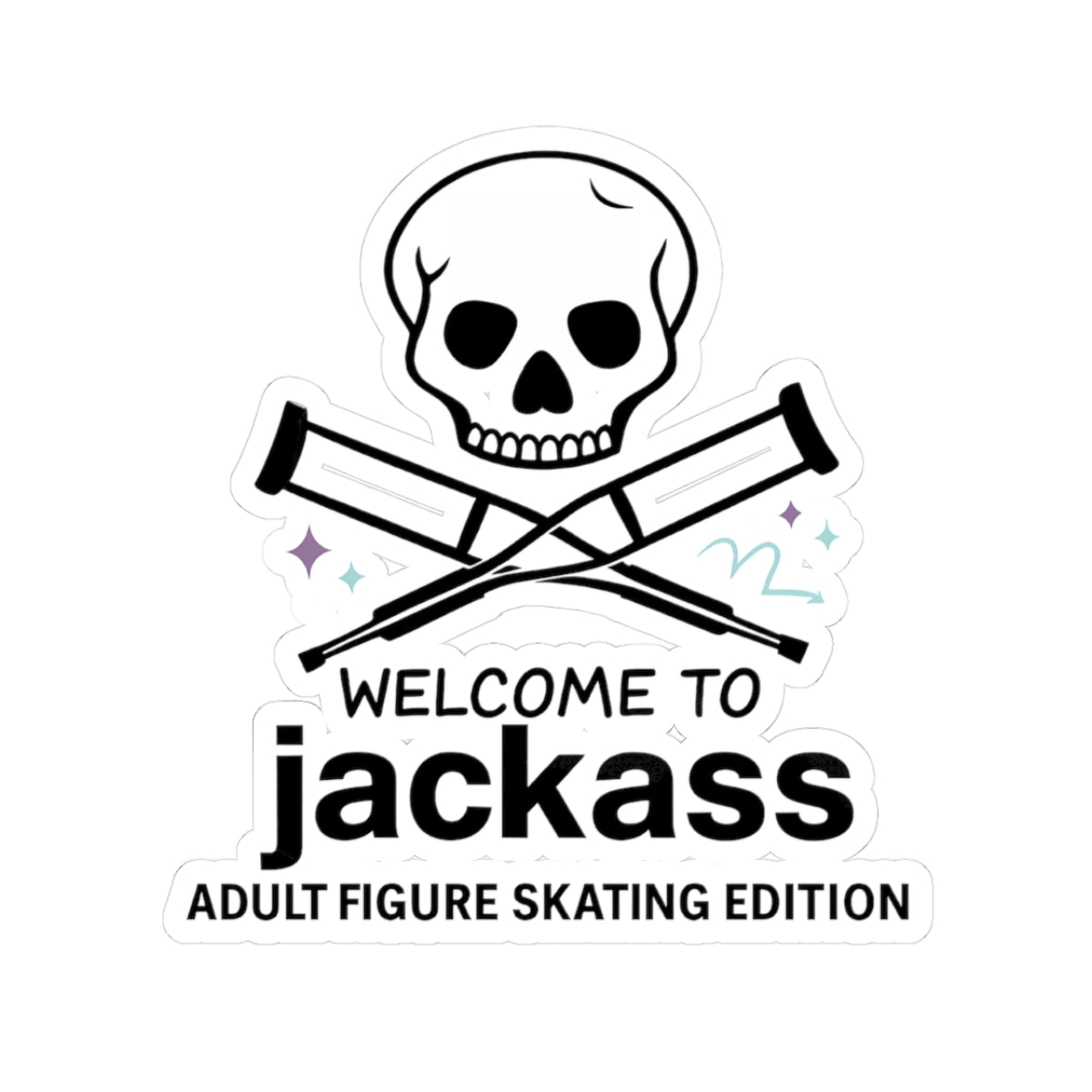 Jackass: Adult Figure Skating Edition Vinyl Sticker