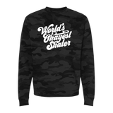 World's Okayest Skater Camo Sweatshirt - Adults Skate Too LLC