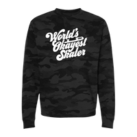 World's Okayest Skater Camo Sweatshirt