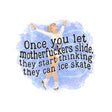 Let 'Em Slide [Uncensored] Vinyl Sticker - Adults Skate Too LLC