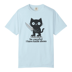 Knife Shoes Cat T-Shirt