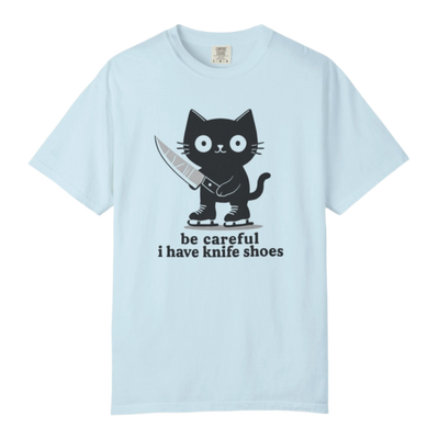 Knife Shoes Cat T-Shirt