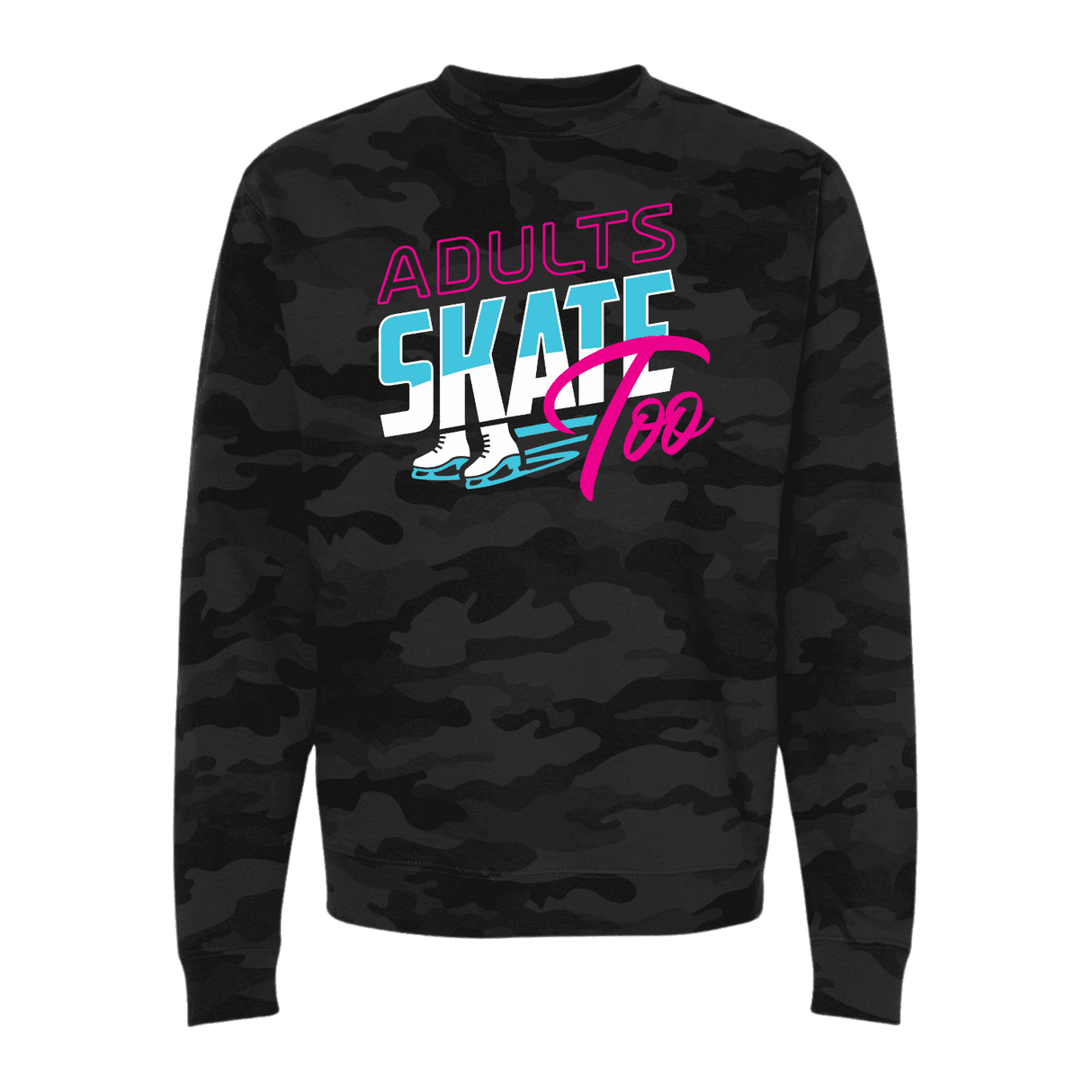 Retro Camo Sweatshirt - Adults Skate Too LLC