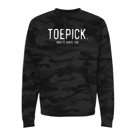 Toepick Camo Sweatshirt - Adults Skate Too LLC