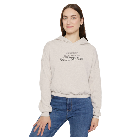 Introverted but Willing to Discuss Skating Cinched Hoodie - Adults Skate Too LLC
