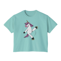 Skating Unicorn Women's Boxy Tee