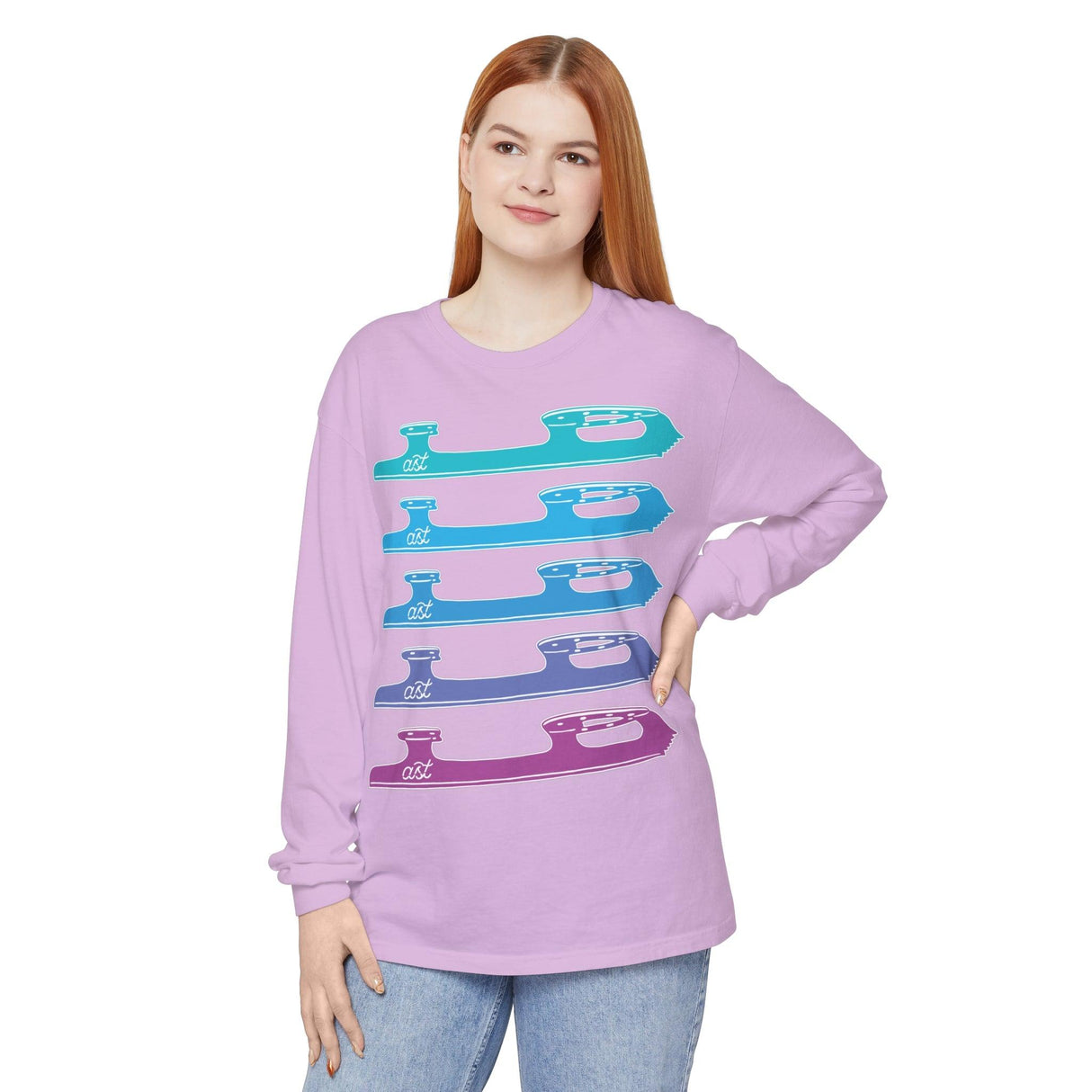 Blade Gradient Unisex Long Sleeve T-Shirt - Adults Skate Too LLC