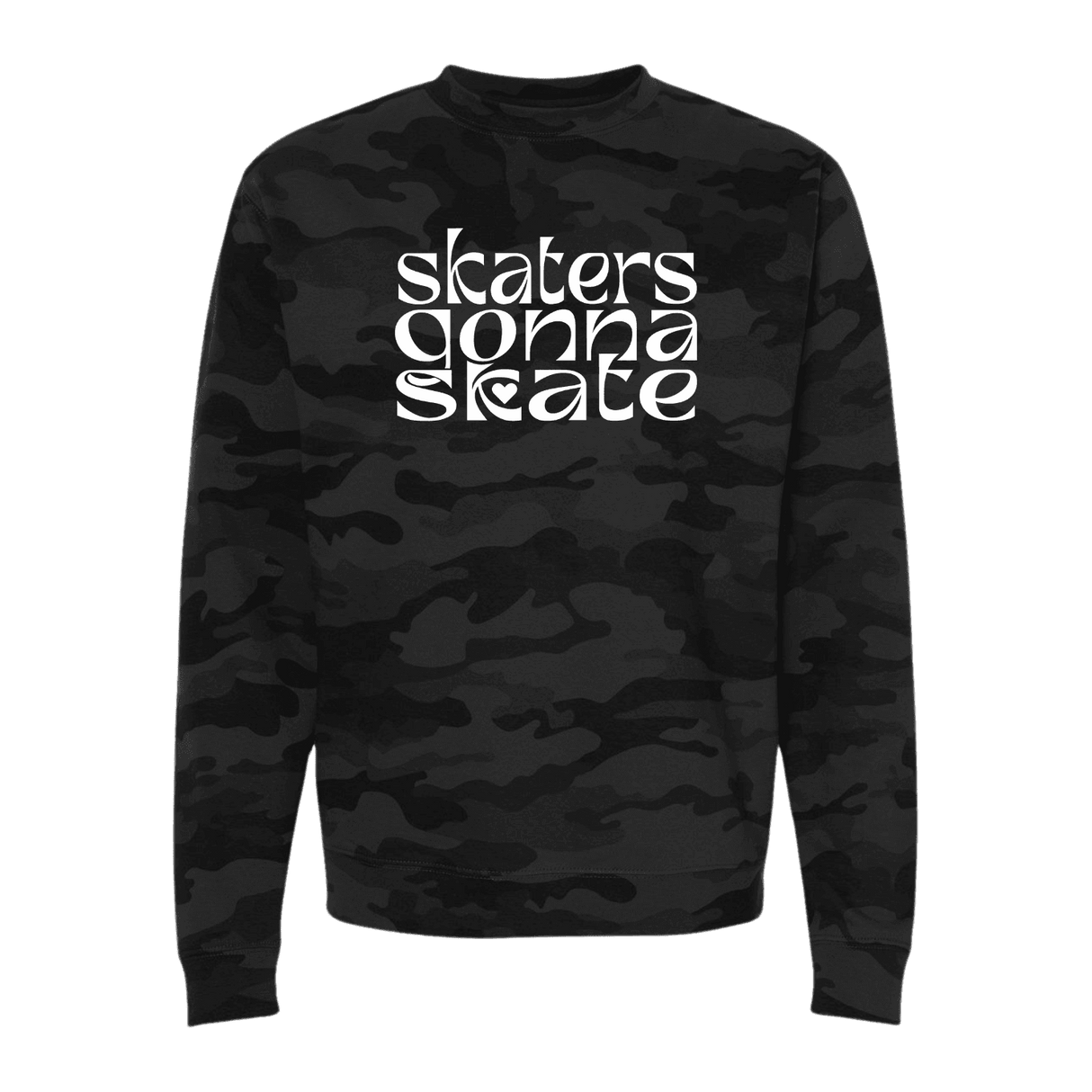 Skaters Gonna Skate Camo Sweatshirt - Adults Skate Too LLC