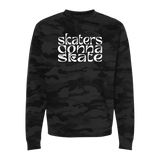 Skaters Gonna Skate Camo Sweatshirt - Adults Skate Too LLC