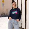 Retro Women's Cropped Fleece Pullover