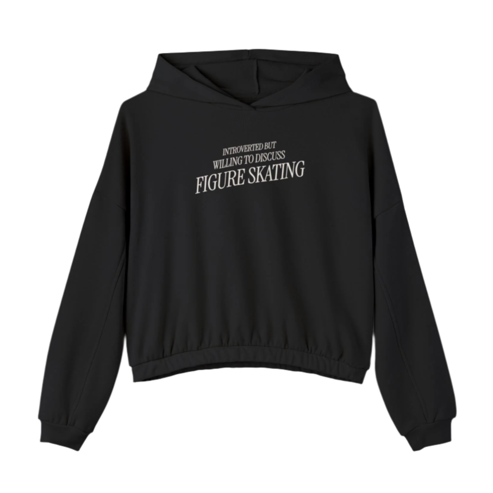 Introverted but Willing to Discuss Skating Cinched Hoodie - Adults Skate Too LLC