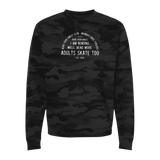 Bend Your Knees Club Camo Sweatshirt - Adults Skate Too LLC