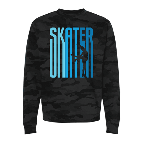 Ombré Skater Camo Sweatshirt - Adults Skate Too LLC