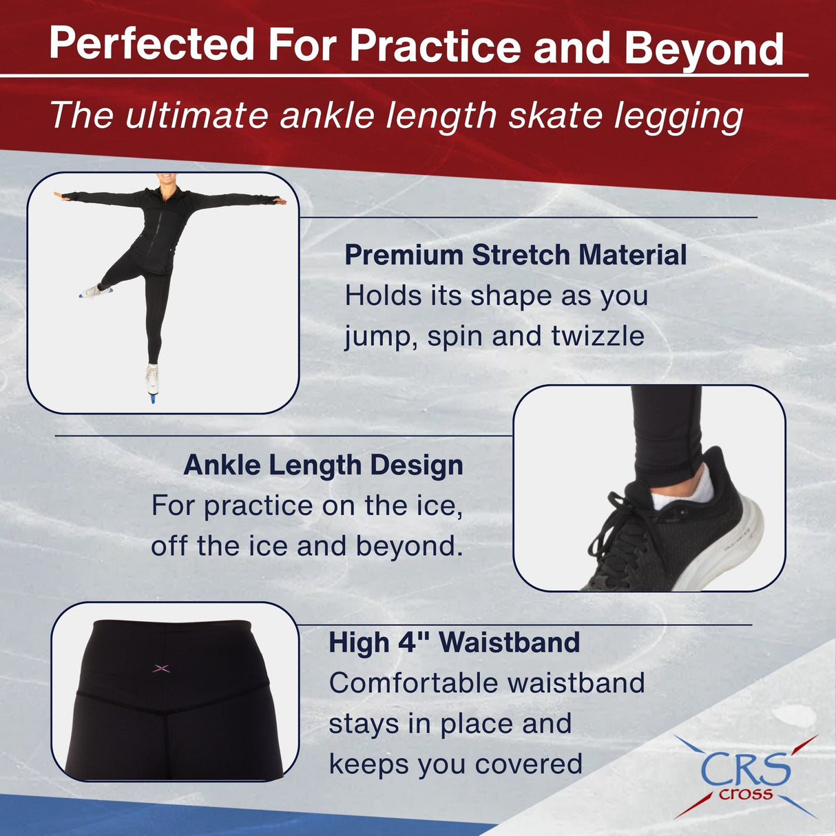 CRS Cross Ice Skating Ankle Length Leggings