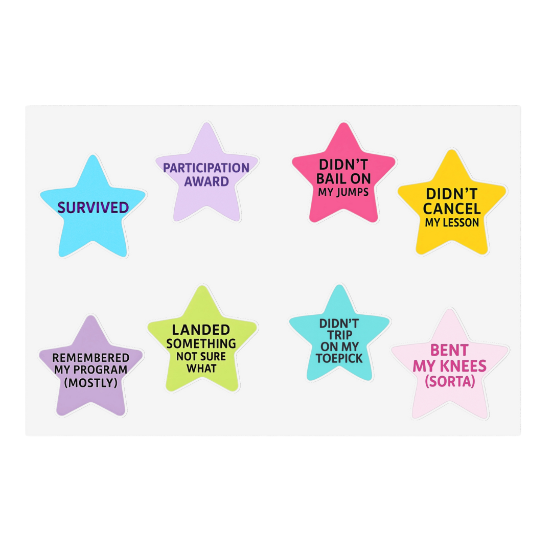 Skater Achievement Stars Vinyl Sticker Sheet