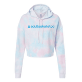 Hashtag Cotton Candy Hooded Crop - Adults Skate Too LLC