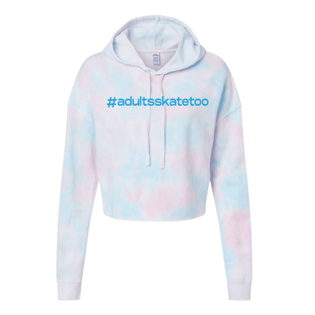 Hashtag Cotton Candy Hooded Crop - Adults Skate Too LLC