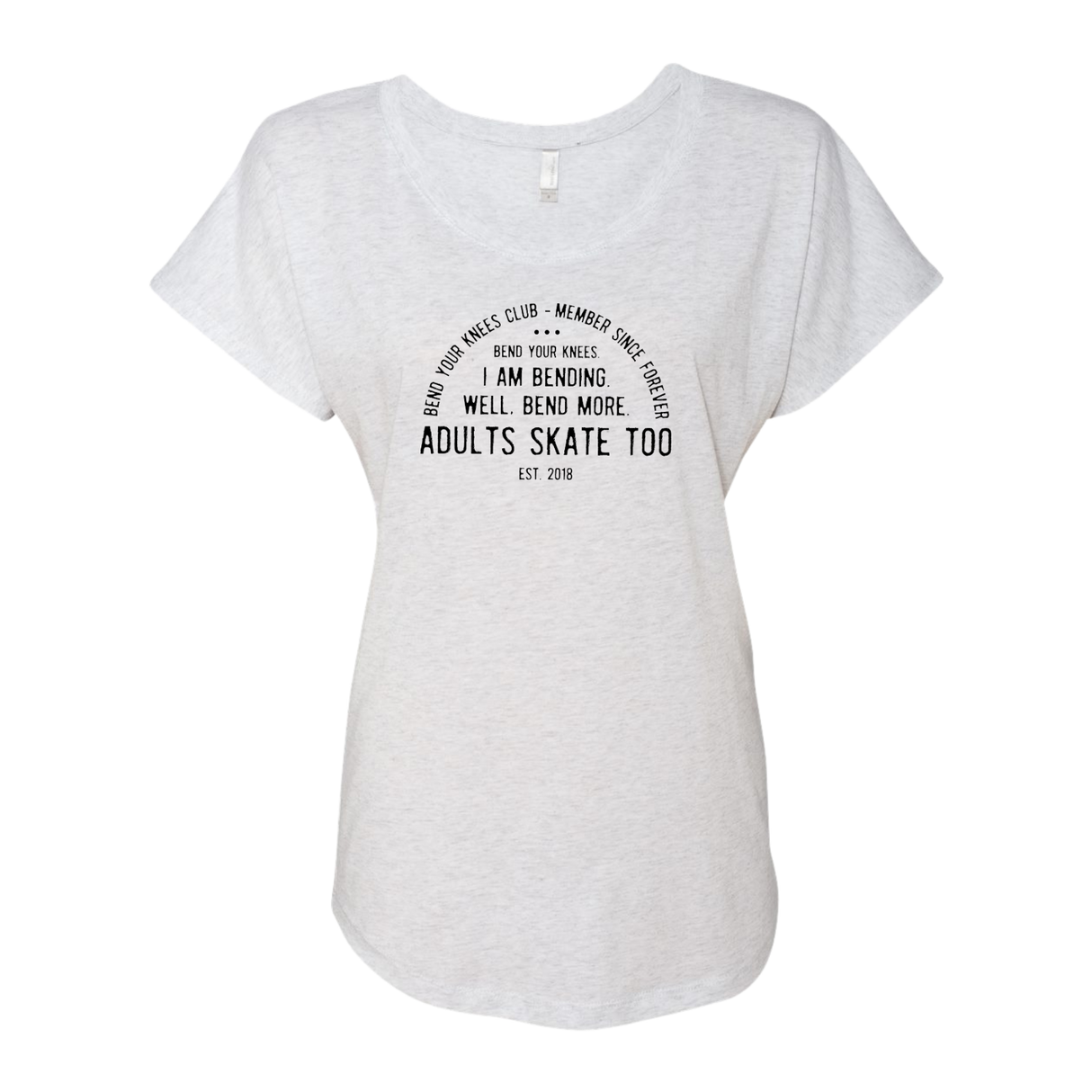 Bend Your Knees Club Dolman Tee - Adults Skate Too LLC